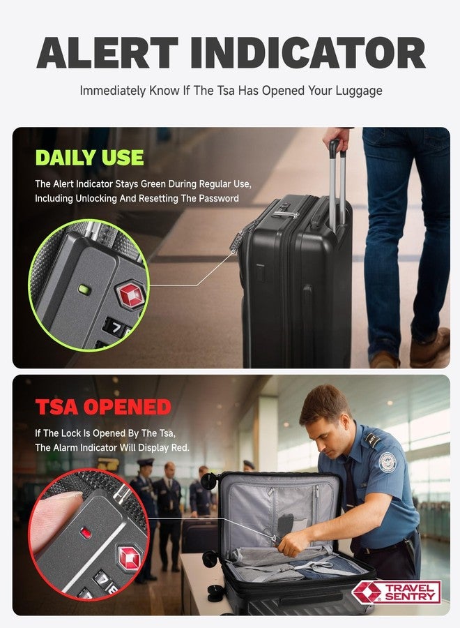 LUGGEX TSA Locks for Luggage, One-Button Reset TSA Approved Luggage Locks, Suitcase Locks, Ease of Use & Durable - Image 3