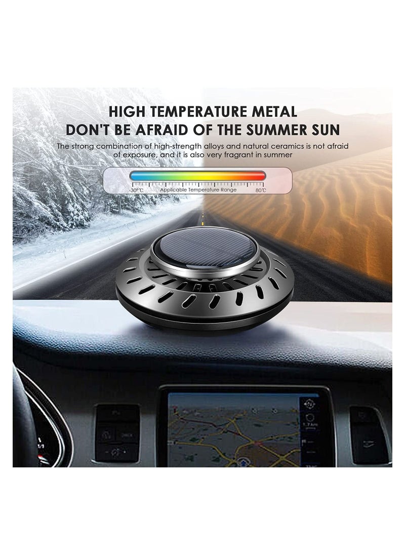 Car Air Fresheners Diffuser Solar Rotating Auto Perfume Diffuser Silent Car Essential Oil Aromatherapy Diffuser for Vehicle Home Office