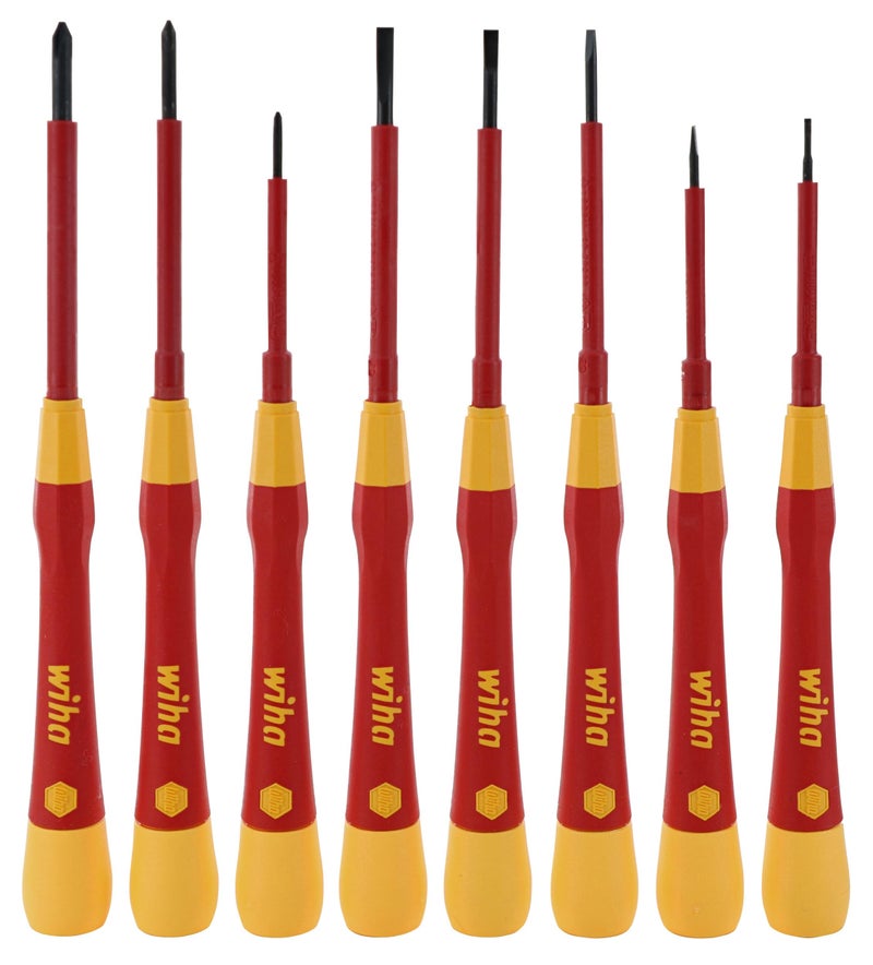 Wiha 32088 Insulated Precision Screwdriver Set, 8-Piece PicoFinish, Slotted & Phillips Tips, 1000V Rated, Ergonomic Handles for Electronics & Electrical Work - Image 5