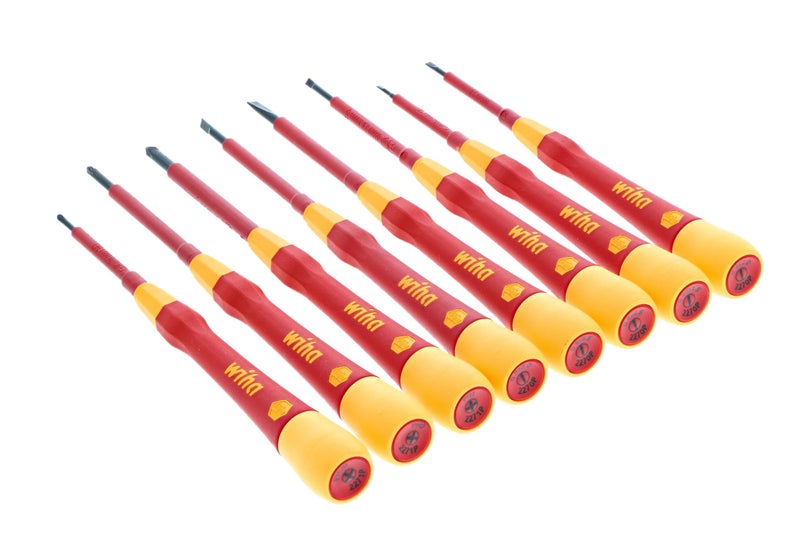 Wiha 32088 Insulated Precision Screwdriver Set, 8-Piece PicoFinish, Slotted & Phillips Tips, 1000V Rated, Ergonomic Handles for Electronics & Electrical Work - Image 2