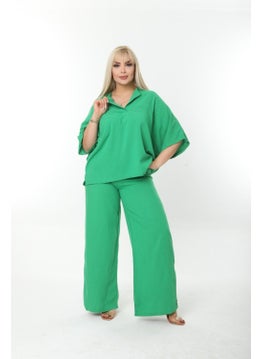 Escbutik Large Size Side Slit Comfortable Two-piece Suit with Trousers Stylish Bottom-Top Suit  - Image 2