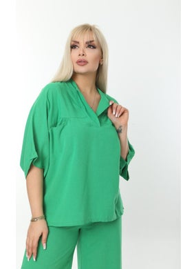 Escbutik Large Size Side Slit Comfortable Two-piece Suit with Trousers Stylish Bottom-Top Suit  - Image 3