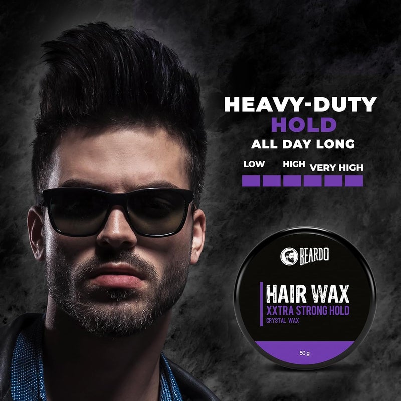 Beardo XXtra Strong Hold Hair Wax - 50g Crystal Wax for Glossy Finish and Extreme Hold - Image 4