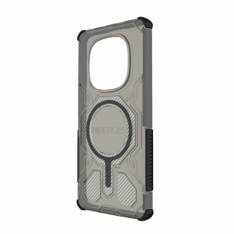 BIBERCAS For Redmi Note 14 Pro 5G Transparent Color Series Magsafe Air Bag Shockproof Phone Case(Black) - Image 3