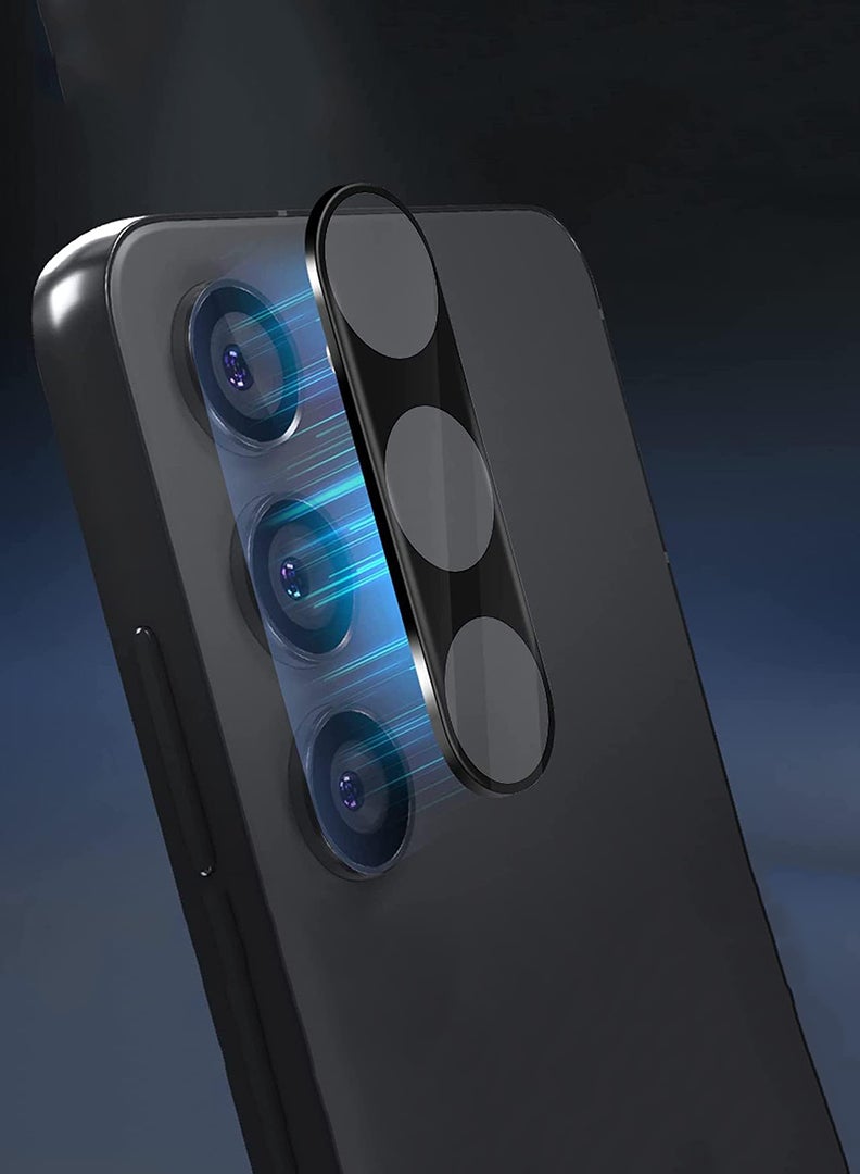 Theodor Samsung Galaxy S24 Camera Lens Protector (6.2 Inch) 9H Hardness Anti Scratch, Easy Installation Tempered Glass (Black) - Image 1