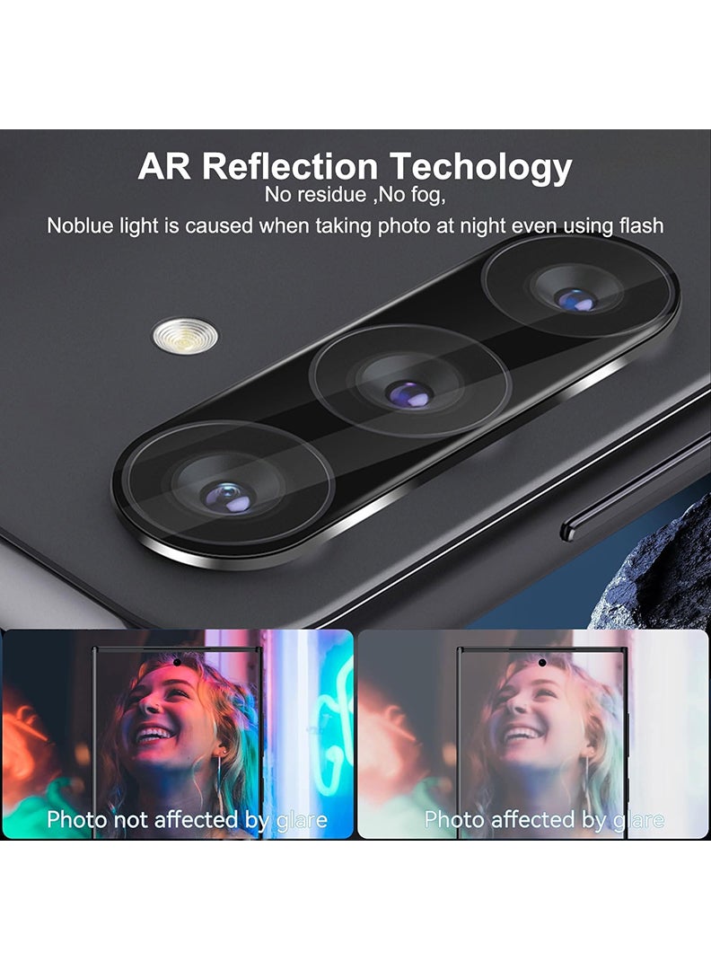 Theodor Samsung Galaxy S24 Camera Lens Protector (6.2 Inch) 9H Hardness Anti Scratch, Easy Installation Tempered Glass (Black) - Image 3