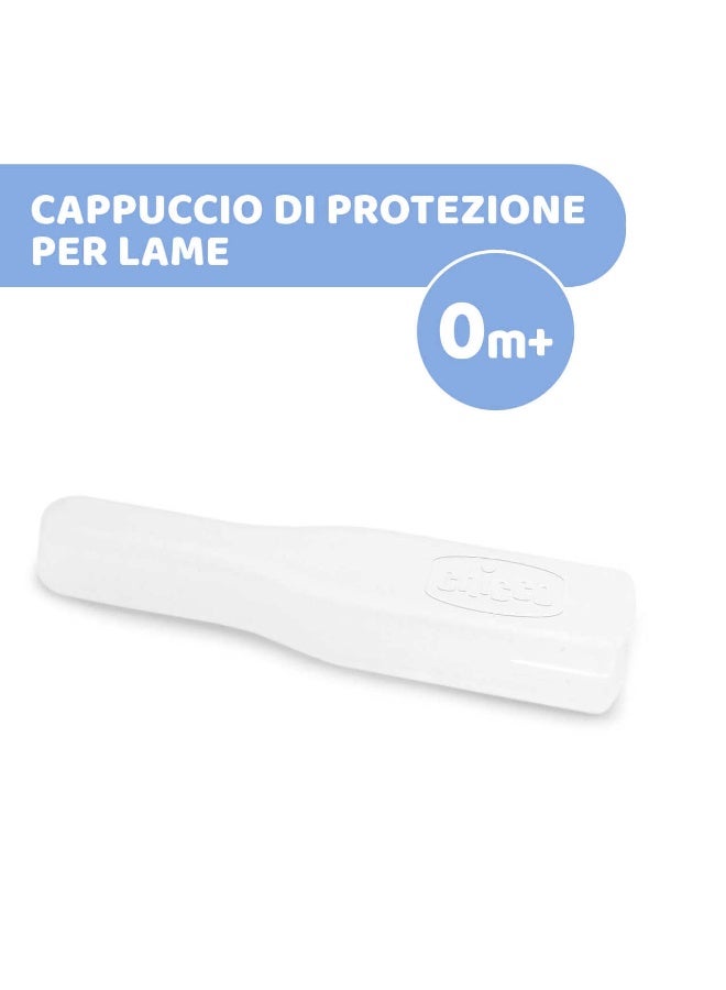 شيكو مقص أظافر للعناية بنظافة الأطفال من الستانلس ستيل مع غطاء لسلامة الأطفال ازرق - Image 3