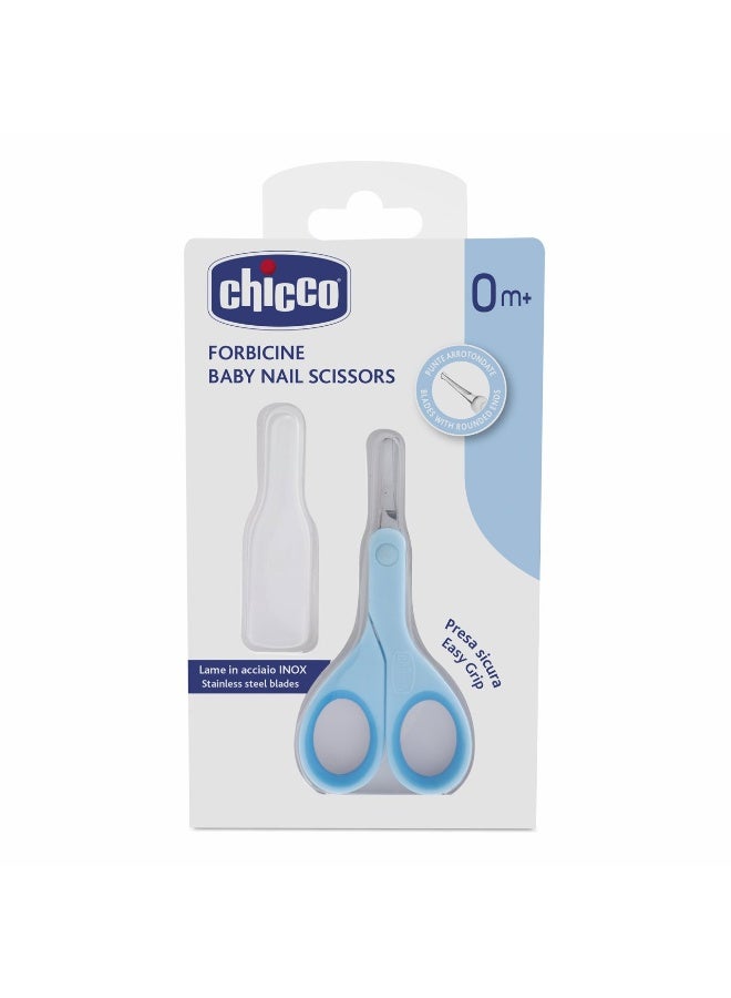 شيكو مقص أظافر للعناية بنظافة الأطفال من الستانلس ستيل مع غطاء لسلامة الأطفال ازرق - Image 2