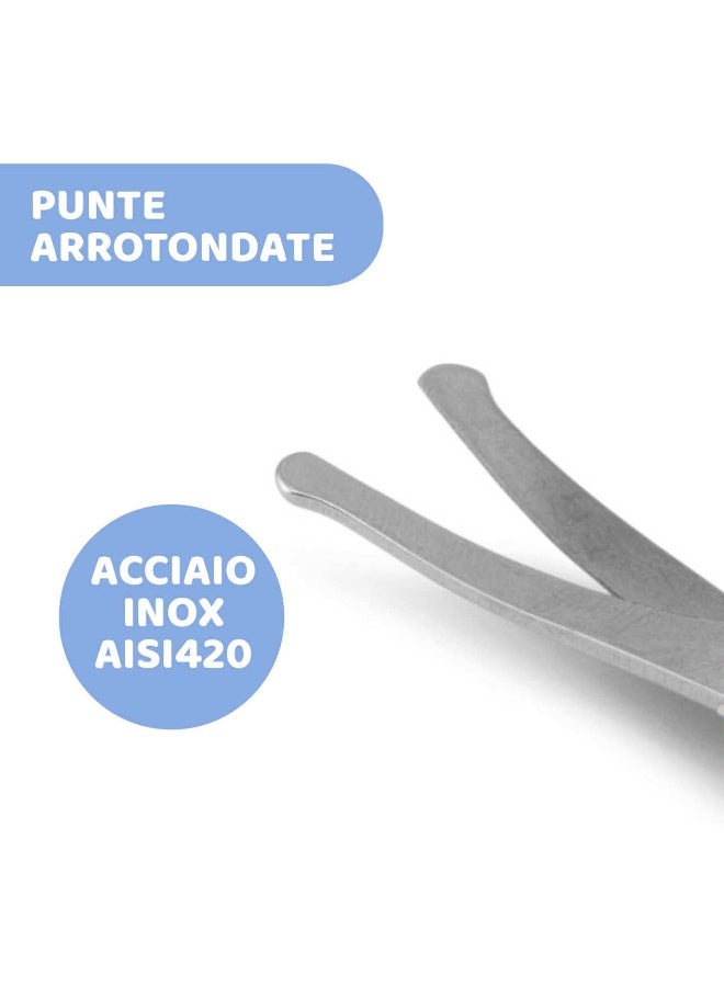 شيكو مقص أظافر للعناية بنظافة الأطفال من الستانلس ستيل مع غطاء لسلامة الأطفال ازرق - Image 4