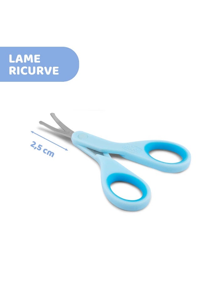 شيكو مقص أظافر للعناية بنظافة الأطفال من الستانلس ستيل مع غطاء لسلامة الأطفال ازرق - Image 5