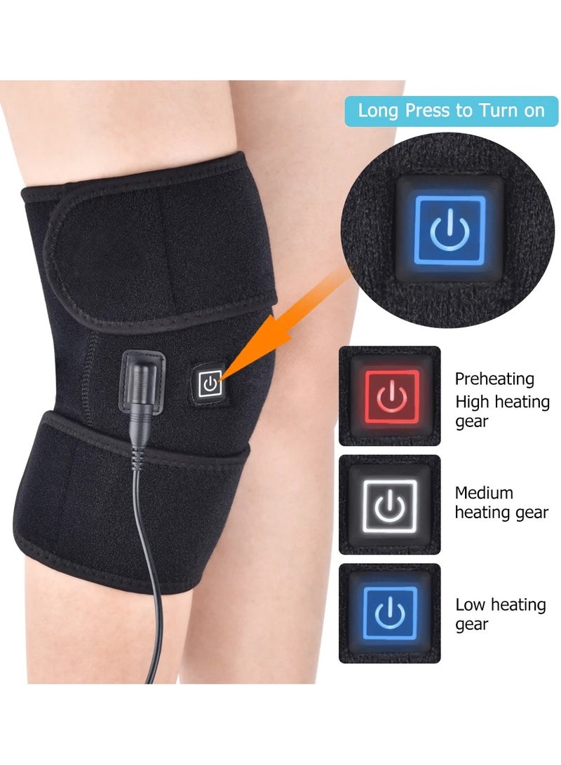 DubaiGallery Electric Heated Vibration Knee Joint Pad Wrap Brace Support Leg Therapy Massager - Image 1