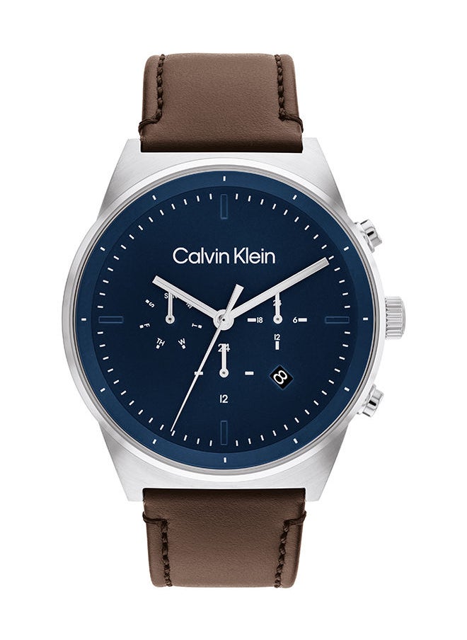 CALVIN KLEIN - Men's Analog Round Shape Leather Wrist Watch 25200300 - 44 Mm - Image 1