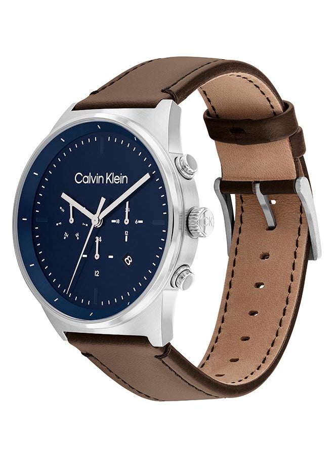 CALVIN KLEIN - Men's Analog Round Shape Leather Wrist Watch 25200300 - 44 Mm - Image 1