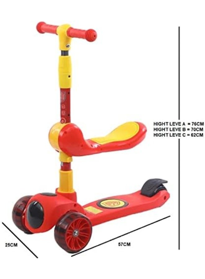 Flashing wheel PVC wheel kid scooter children kids kick scooter with seat  - Image 5