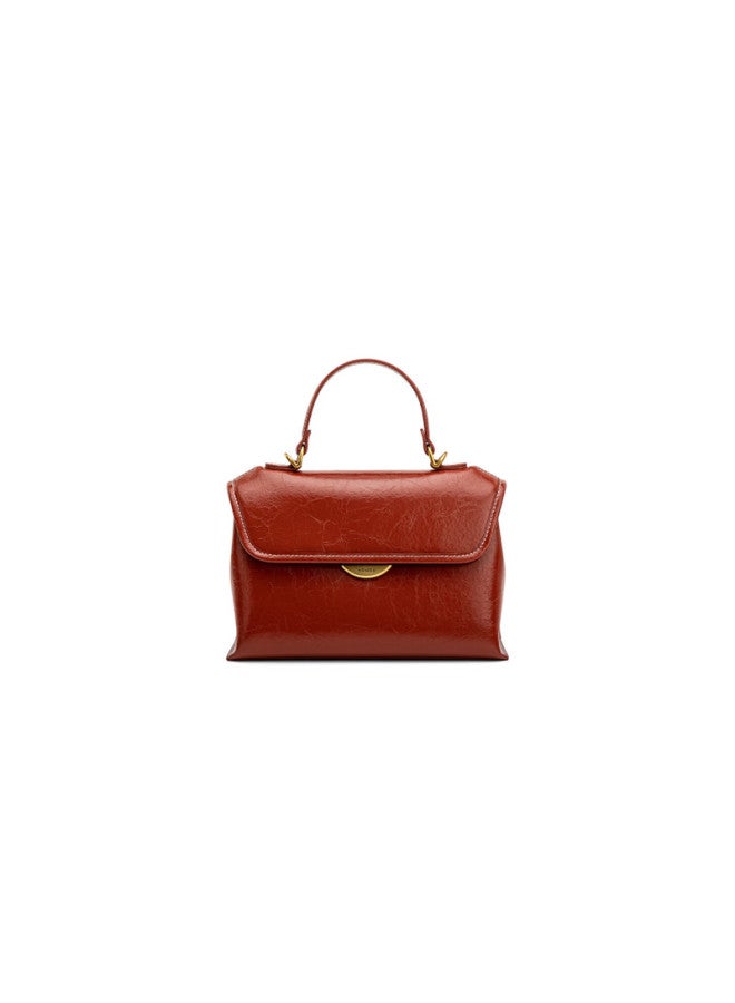 Hongu Leather Handbag, Shoulder Bag, Vintage High-end Crossbody Tote Bag For Women, Birthday Gift For Girlfriend - Image 5