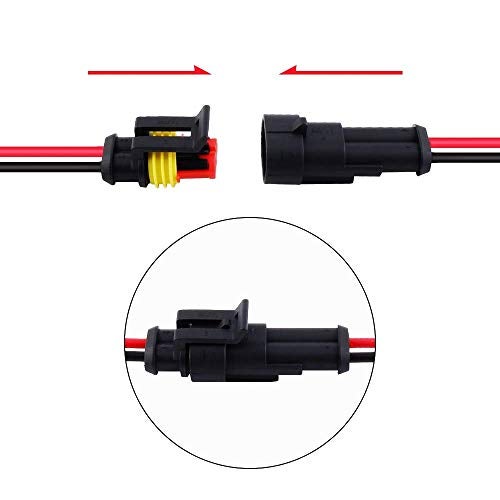 MUYI 2 Wire Connector, MUYI 5 Kit Electric Connector 18 AWG Connectors Waterproof Electrical Connector 1.0mm² Wire Harness 1.5mm Series Terminal - Image 4
