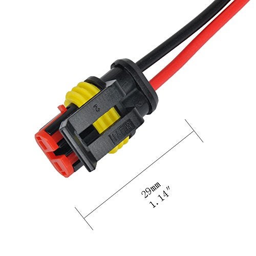 MUYI 2 Wire Connector, MUYI 5 Kit Electric Connector 18 AWG Connectors Waterproof Electrical Connector 1.0mm² Wire Harness 1.5mm Series Terminal - Image 2