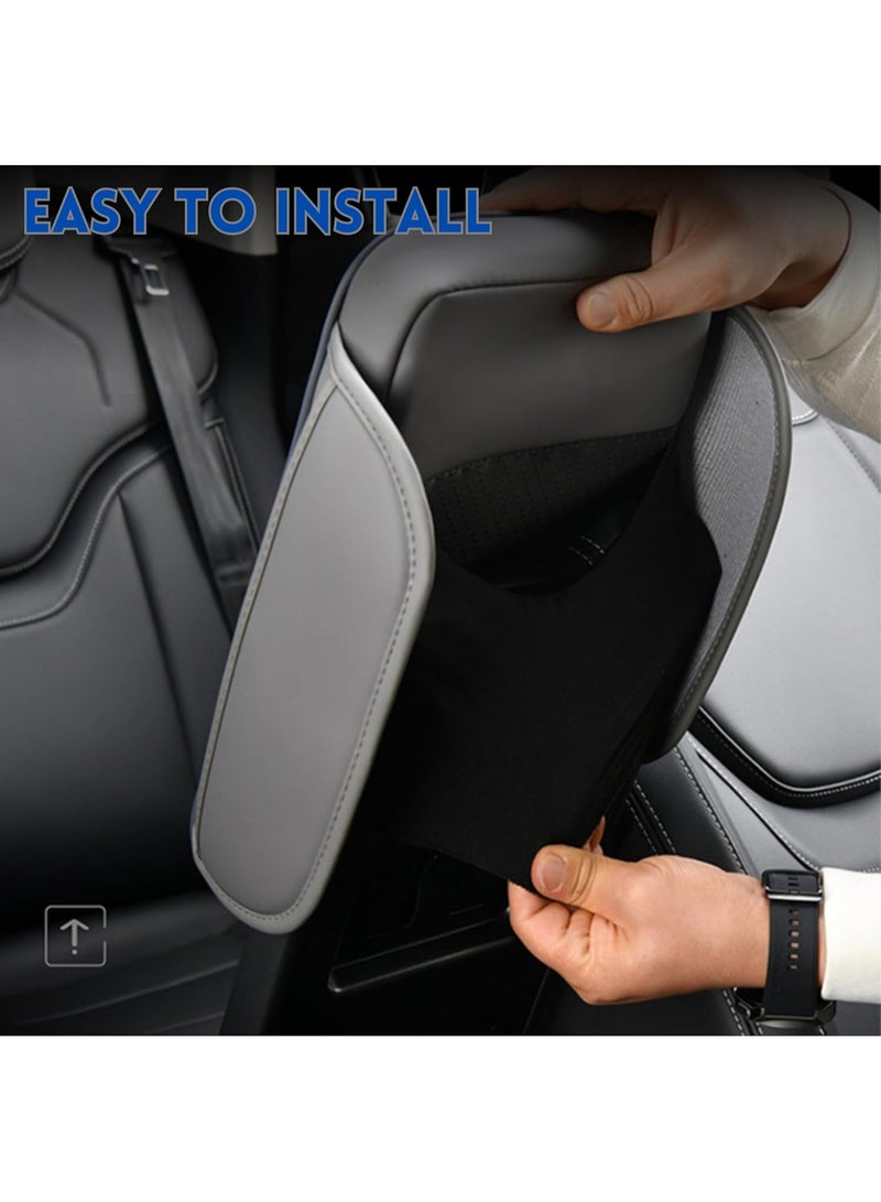 Car Armrest Cushion Pad Auto Center Console Cover with Storage Bag Memory Foam Arm Rest Console Pad Leather Universal Fit for Most Vehicles (Thick Pad, Black) - Image 5