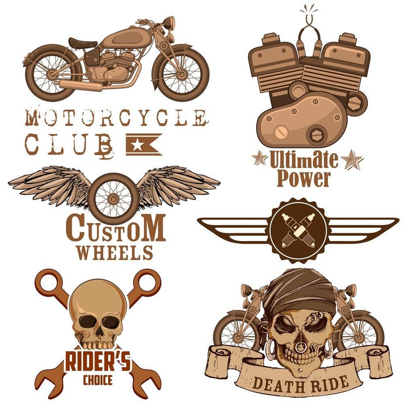5 Ace motorcycle club Wall Sticker Poster|size:12x18 inch|multicolor - Image 4