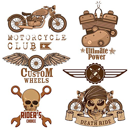 5 Ace motorcycle club Wall Sticker Poster|size:12x18 inch|multicolor - Image 1