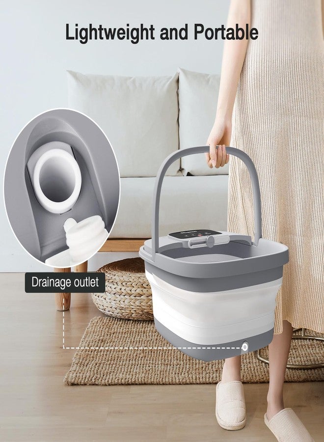 HOSPAN Collapsible Foot Spa with Heat, Bubble, Red Light, and Temperature Control, Foot Bath Massager with 8 Shiatsu Massage Rollers, Pedicure Foot Spa for Relaxation and Stress Relief - Image 4