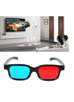 AROAQ High Quality 1x Black Frame Red Blue Universal 3D Glasses Movie Game DVD Black 3D Glasses  - Image 2