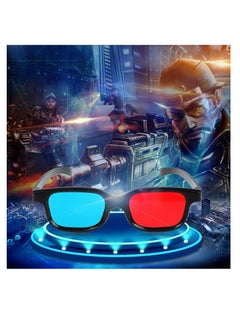AROAQ High Quality 1x Black Frame Red Blue Universal 3D Glasses Movie Game DVD Black 3D Glasses  - Image 5