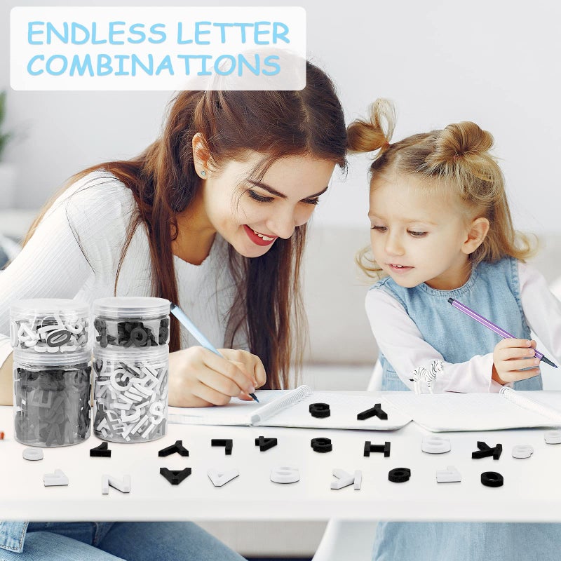 Lzttyee Decorative Magnetic EVA Alphabet Letters/Arabic Numerals for Refrigerator/White Board (117pcs Letters Black) - Image 5