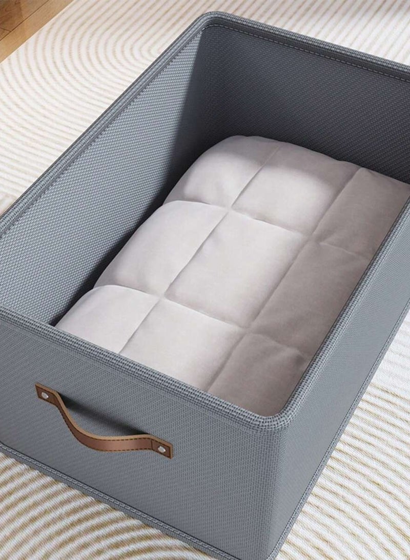 1pc Gray Clothes Storage Box, Foldable Oxford Cloth Drawer Style Clothing Storage Box, No Compartment Closet Organizer For Jeans, Sweaters, Etc. Decorations Autumn Decor Festival Decor Room Decor Home Decor Fall Decor Bedroom Decor Christmas For Holiday Gift Giving - Image 3