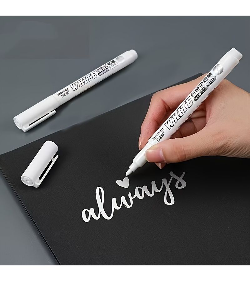 7pcs Permanent Gel Marker Pens With Oil Based Ink For Scrapbooking Stamping Calligraphy And Plastic Surfaces White Smudge Proof Non Toxic - Image 5