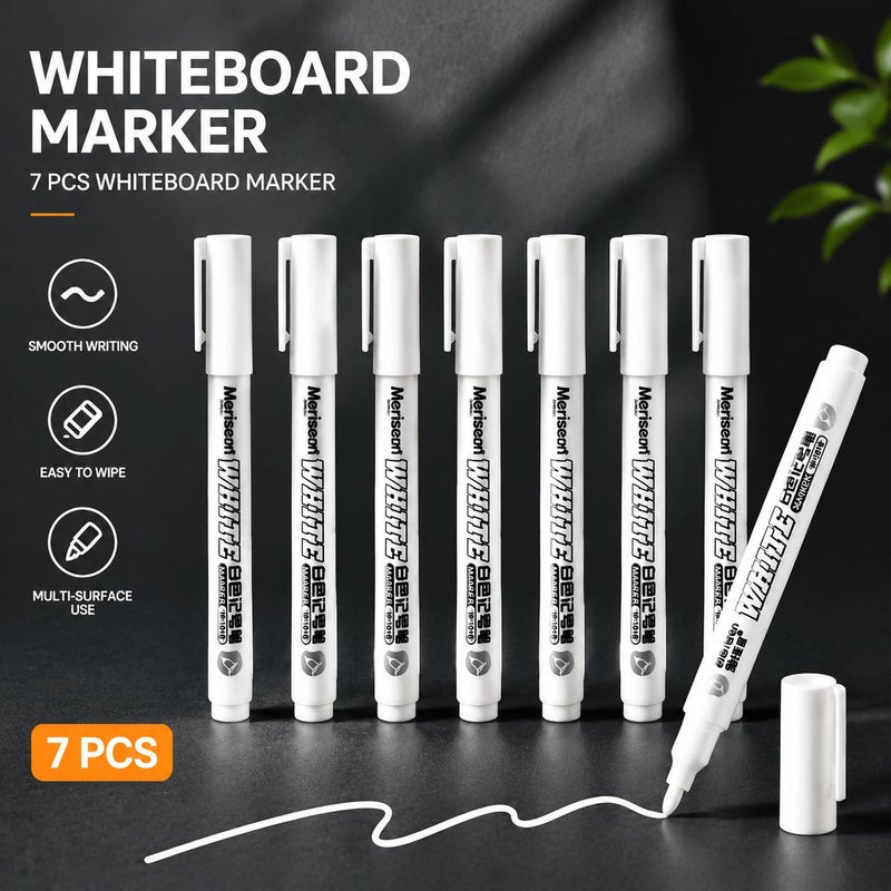 7pcs Permanent Gel Marker Pens With Oil Based Ink For Scrapbooking Stamping Calligraphy And Plastic Surfaces White Smudge Proof Non Toxic - Image 1
