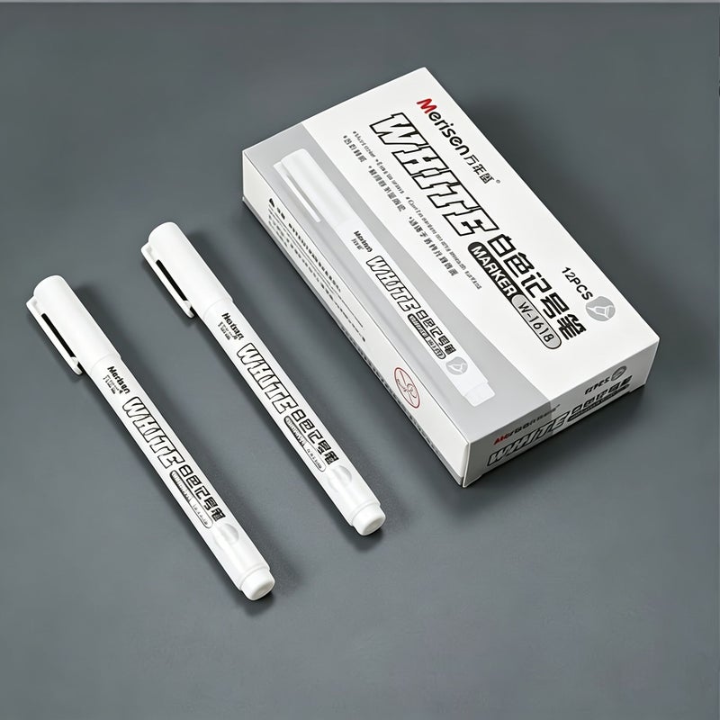 7pcs Permanent Gel Marker Pens With Oil Based Ink For Scrapbooking Stamping Calligraphy And Plastic Surfaces White Smudge Proof Non Toxic - Image 3