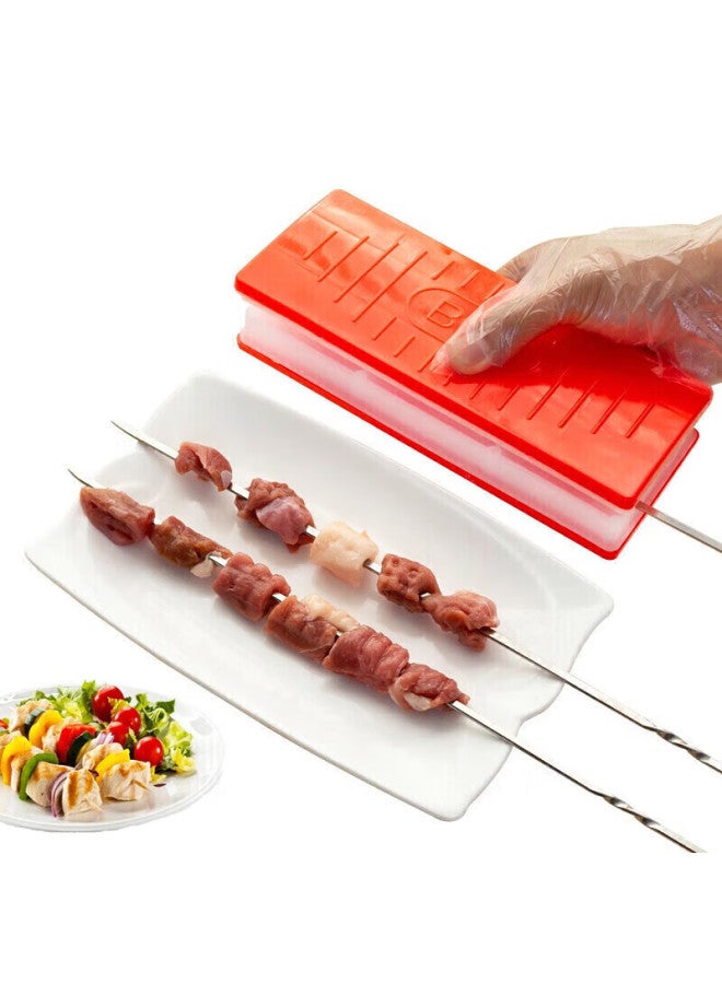 Suncojia حامل أسياخ، سيخ باربكيو، أداة وضع اللحم على الأسياخ، صندوق وضع اللحم على الأسياخ، ملحقات الشواء - Image 2