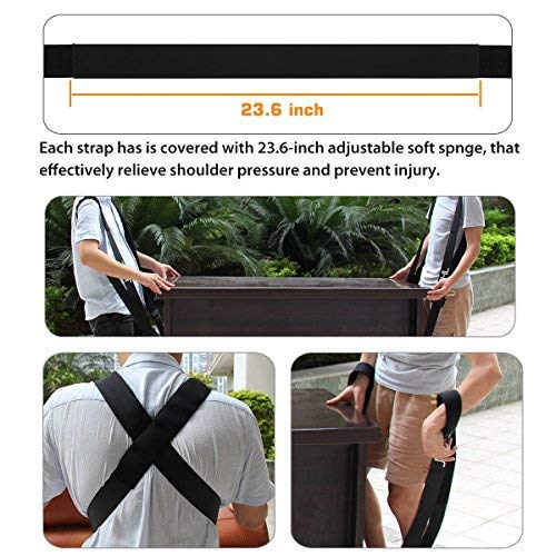 JCHL Moving Straps Moving and Lifting System for 2 Mover Adjustable Shoulder Lifting 4 Buckles Easily Move Lift Carry Secure Furniture Appliances Heavy Objects - Image 4