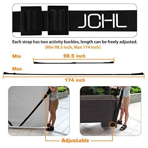 JCHL Moving Straps Moving and Lifting System for 2 Mover Adjustable Shoulder Lifting 4 Buckles Easily Move Lift Carry Secure Furniture Appliances Heavy Objects - Image 2