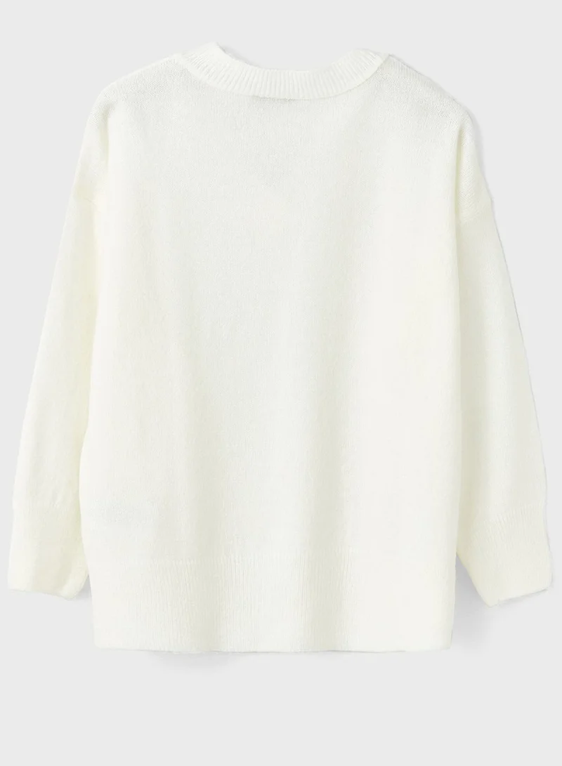 LC WAIKIKI V-Neck Oversized Sweater