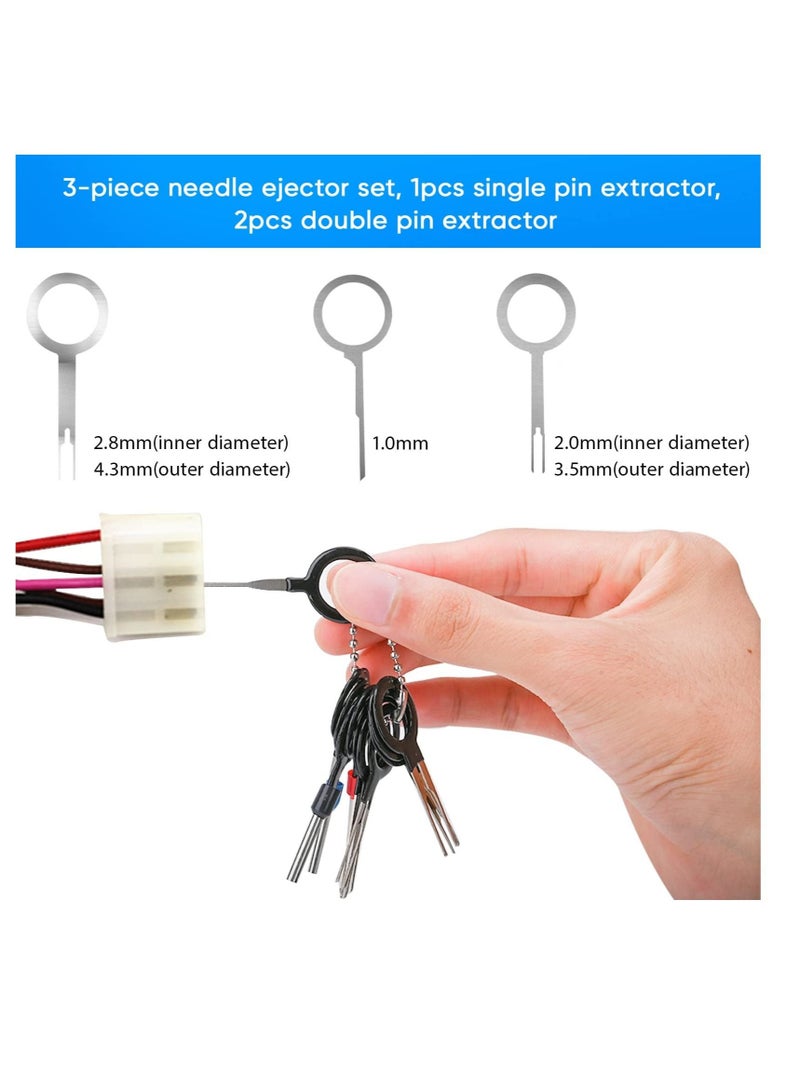 Captaintech Terminal Extractor Removal Tool Kit, Depinning Key Tool Set for Car Auto Household Devices, Wire Connector Pin Release Extractor Tool with a Protective Bag (82 Pieces) - Image 4