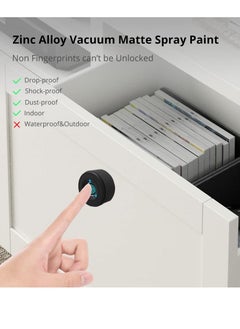 Y&D Fingerprint Drawer Lock, Intelligent Biometric Cabinet Lock Keyless Privacy Office Locker Furniture Fitness DIY Hidden File Closet (black)  - Image 2
