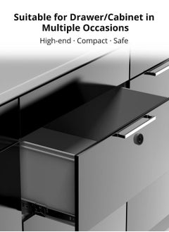 Y&D Fingerprint Drawer Lock, Intelligent Biometric Cabinet Lock Keyless Privacy Office Locker Furniture Fitness DIY Hidden File Closet (black)  - Image 5
