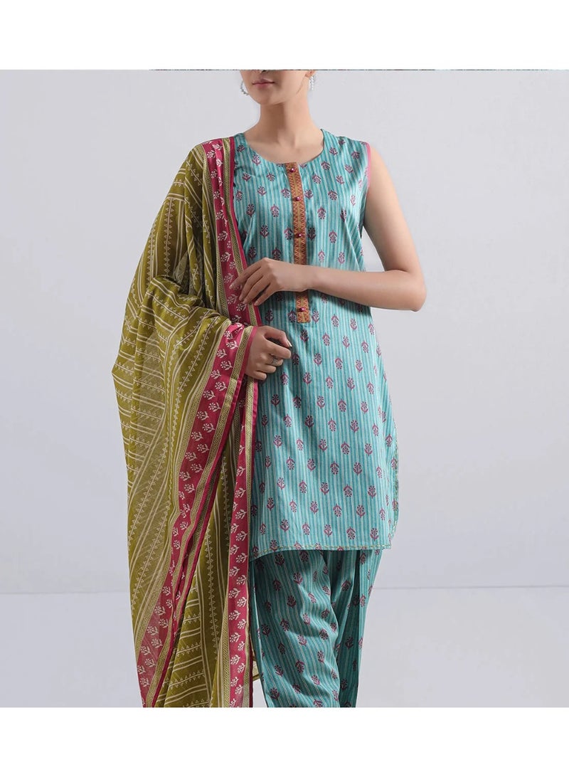 Fabric Pakistani printed lawn dress - Image 1