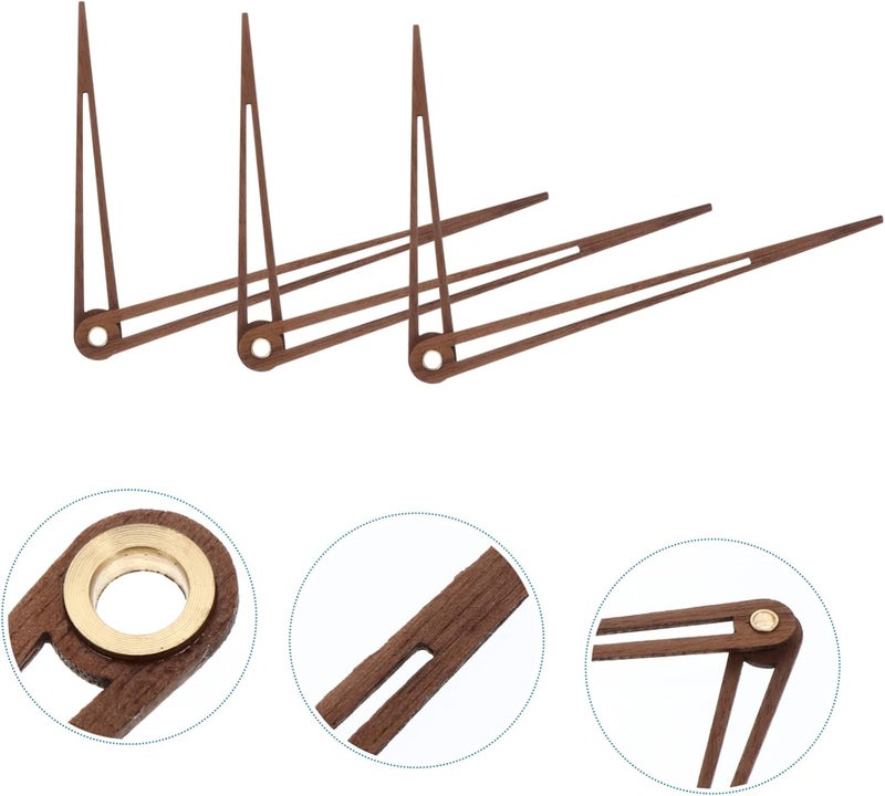 Gadpiparty Wood Clock Hands Kit Precision DIY Clock Movement Replacement Parts for Home Decor and Copper Kit 5 Sets - Image 4