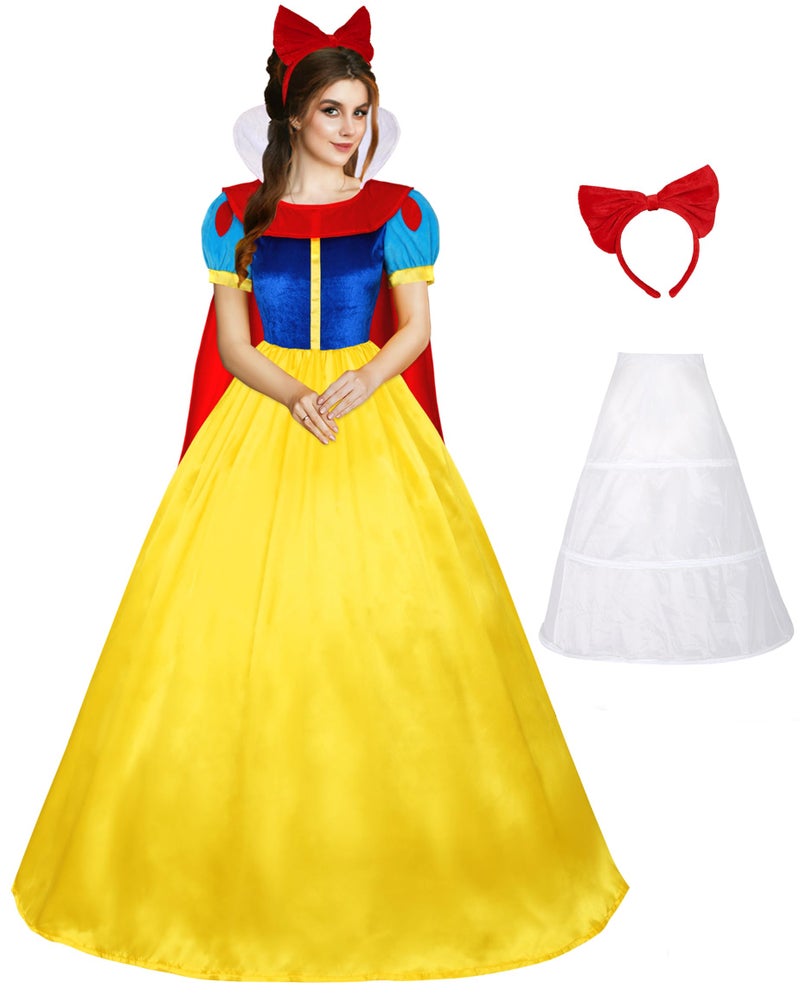 Ainiel Classic Deluxe Costume Dress for Adults KidsSmall Yellow