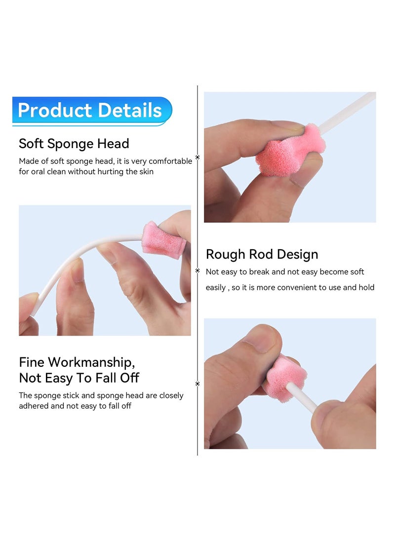 SYOSI - Dental Swabs Mouth Sponge Oral Care Tooth Cleaning Swab Portable Disposable Convenient for Clinic Hospital 100PCS - Image 1