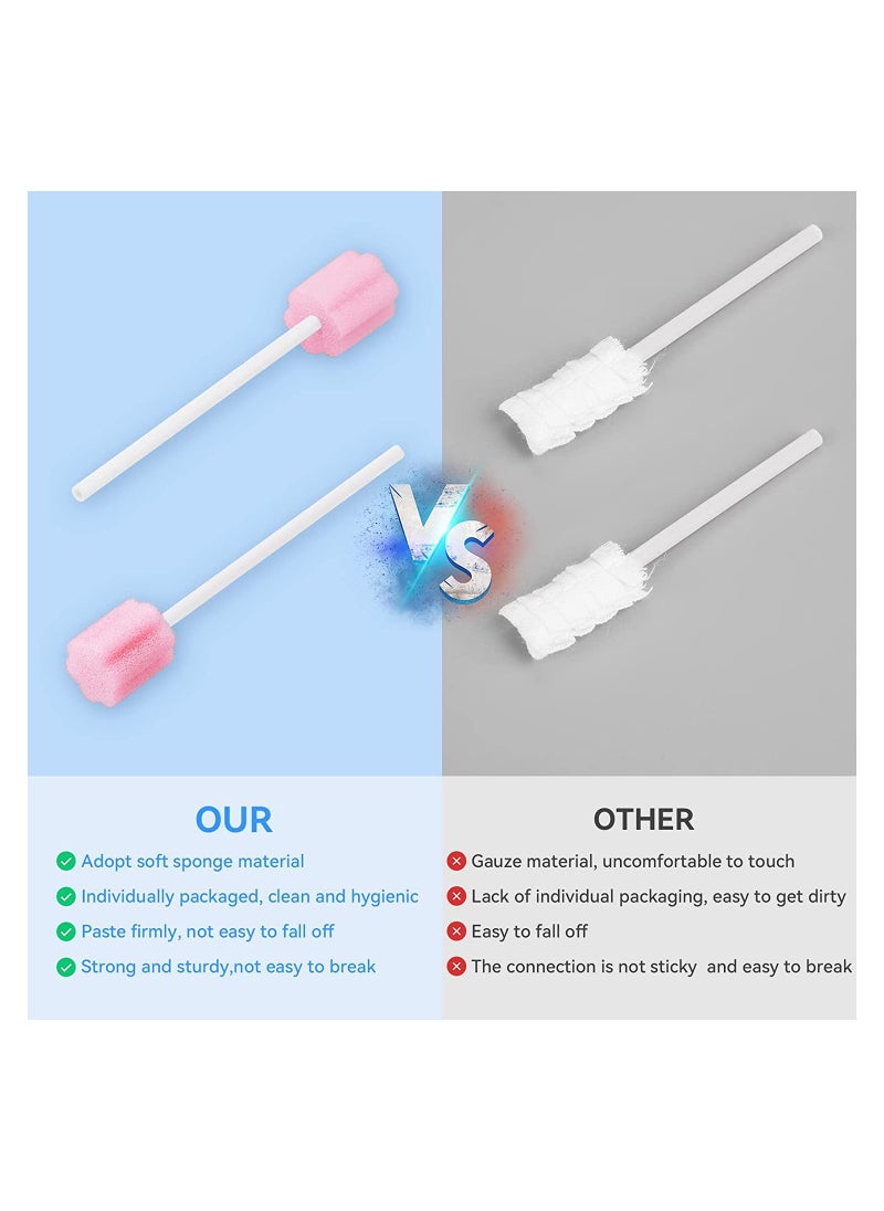 SYOSI - Dental Swabs Mouth Sponge Oral Care Tooth Cleaning Swab Portable Disposable Convenient for Clinic Hospital 100PCS - Image 1