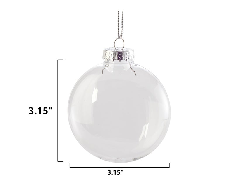 Creative Hobbies 3.15"" Clear Plastic Ornaments Disc Ornaments - Plastic Ornaments for Crafts - Fillable Round Disc Ornaments - Pre-Strung with Hanging Cord | Pack of 12 - Image 3