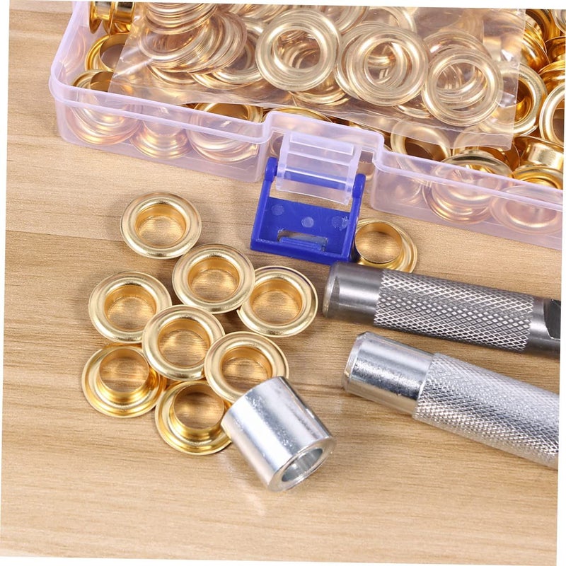 Heavy Duty Grommets Kit 100 Pieces Eyelets with Installation Tool for Shoes Clothing and Crafts - Image 2