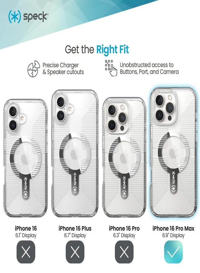 Speck Clear iPhone 16 Pro Max Case - Slim Phone Case iPhone 16 Pro Max - iPhone 16 Pro Max Phone Case - MagSafe - GemShell - Crystal Clear - Image 3