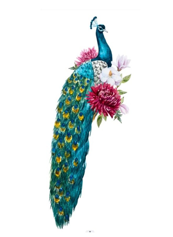 Zaiphany Peacock Wall Decals Peel and Stick,Peacock Wall Stickers Decor for Home Living Room Bedroom Bathroom,Peacock Wall Art Mural - Image 1