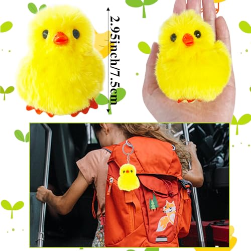 Baaxxango 24 PCS Easter Fluffy Chicks34 Inch Yellow Soft Plush Chicks FigurinesRealistic Plush Farm Chick Mini Ornaments Stuffed Animal for EasterParty FavorsGift Bag Filler - Image 5