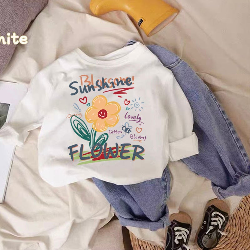 Autumn 2024 Children'S Long-Sleeved Base Shirt New Printed Stylike Casual T-Shirt Trendy Top For Baby Boys And Girls - Image 4